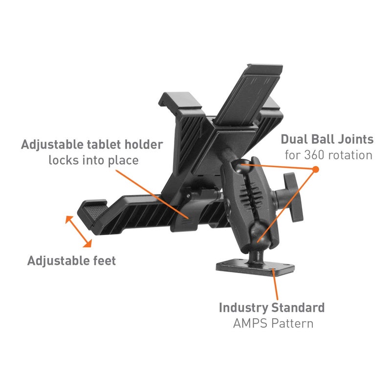 iBolt TabDock AMPs - Heavy Duty Drill Base Mount for All 7" - 10" Tablets (iPad, Samsung Tab) for Cars, Desks, Countertops: Great for Commercial Vehicles, Trucks, Homes, Schools, and Businesses - Image 3